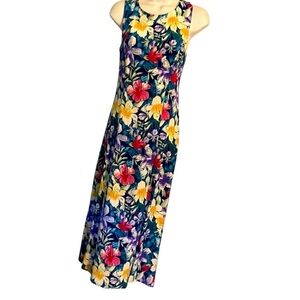 Vintage 90’s Maggy London Silk Dress with Floral Design